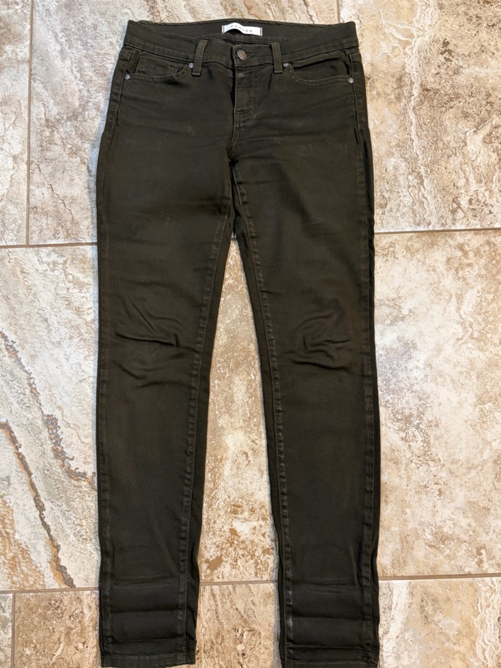 Olive High-Rise Skinny Jeans - Women